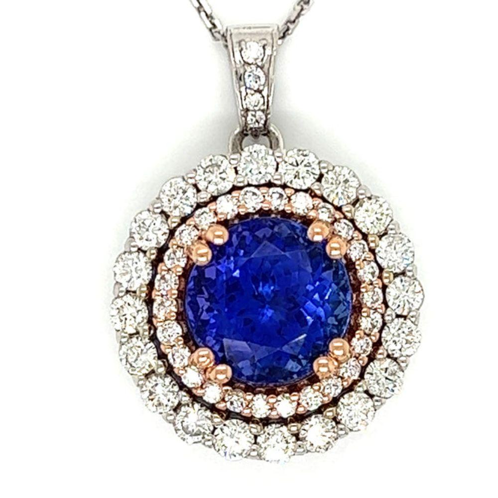 S. Fiori Tanzanite and Diamond Necklace

This exquisite S. Fiori Tanzanite and Diamond Necklace is the perfect accessory for any special occasions. The halo style setting ensures that the Tanzanite and Diamonds display their brilliance in the most