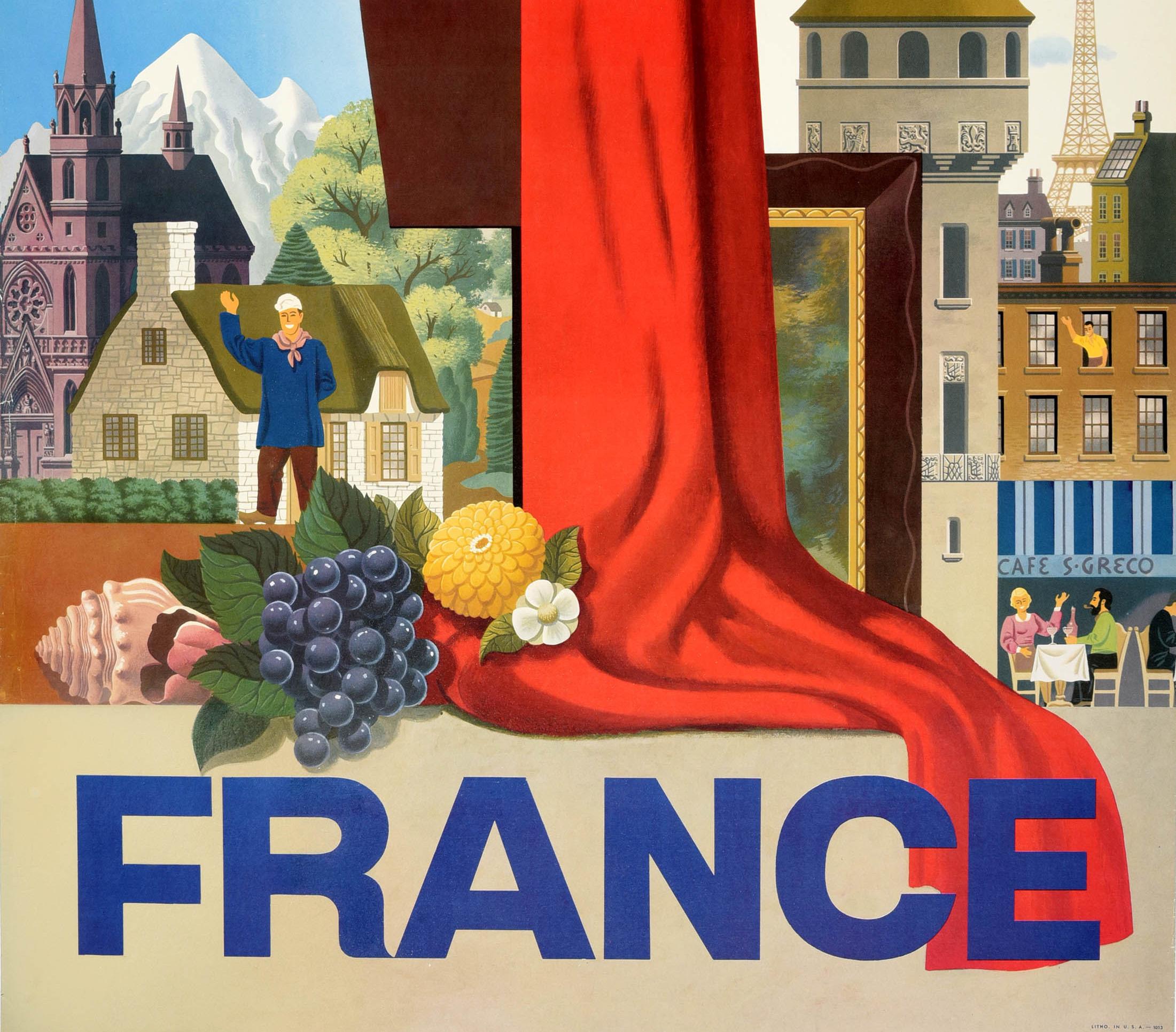 france vintage travel poster