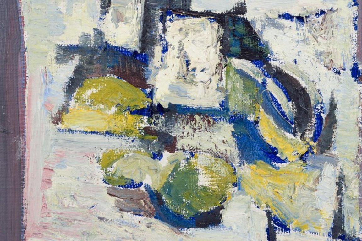 Modern S. Hamlet, Swedish artist. Oil on board. Abstract composition, 1971 For Sale