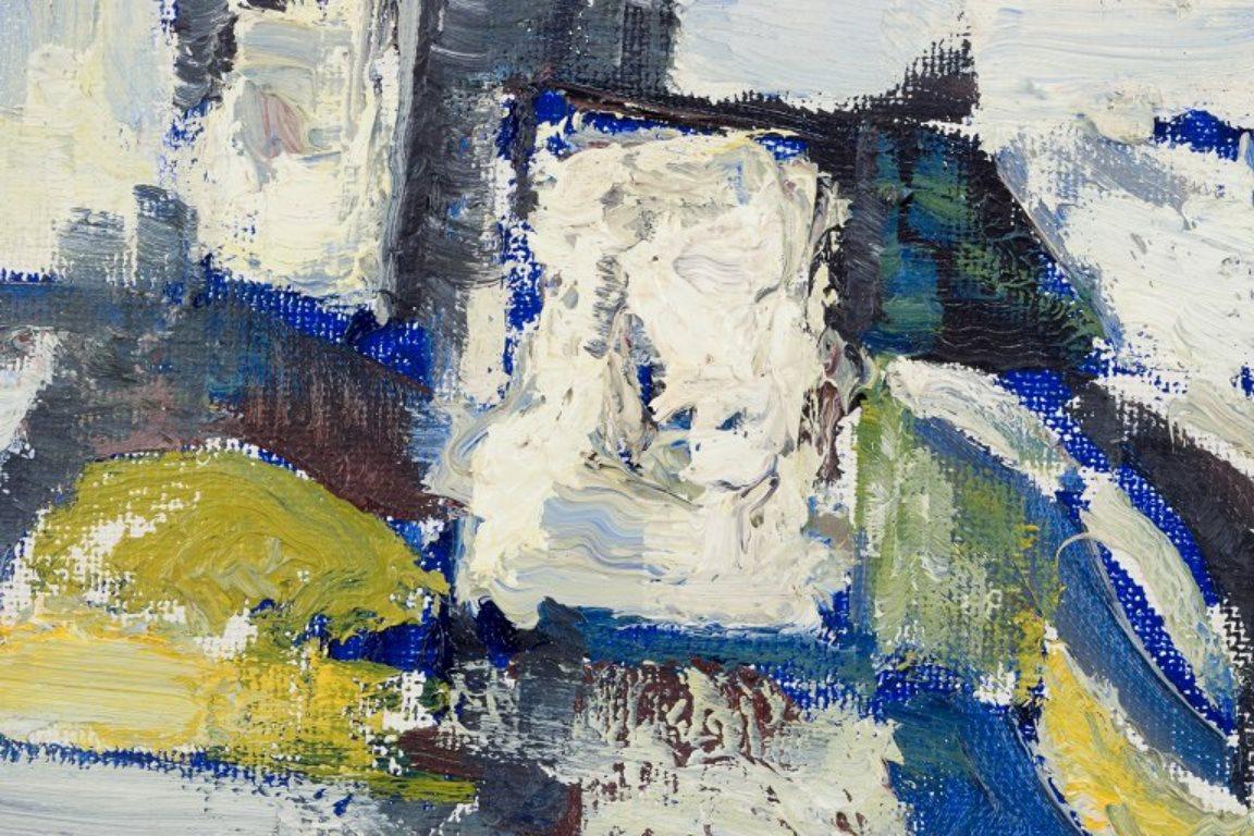 S. Hamlet, artista sueco. Óleo sobre tabla. Composición abstracta, 1971 Sueco en venta
