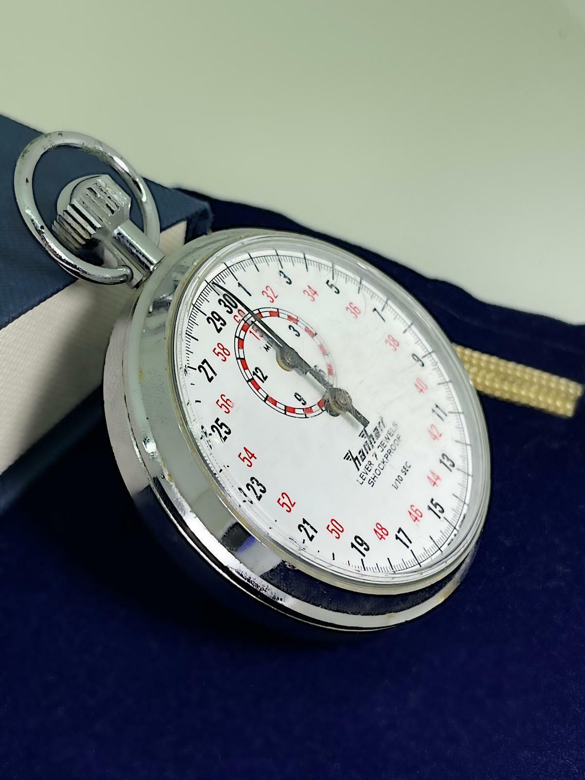 Æs Chronomètre allemand chromé HanHart. Sept leviers antichocs. c1960's. Excellent état - En vente à MELBOURNE, AU