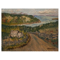 S. HARROWING - 'Baie St. Paul, Que.' - Landscape Oil Painting - Canada - C. 1962