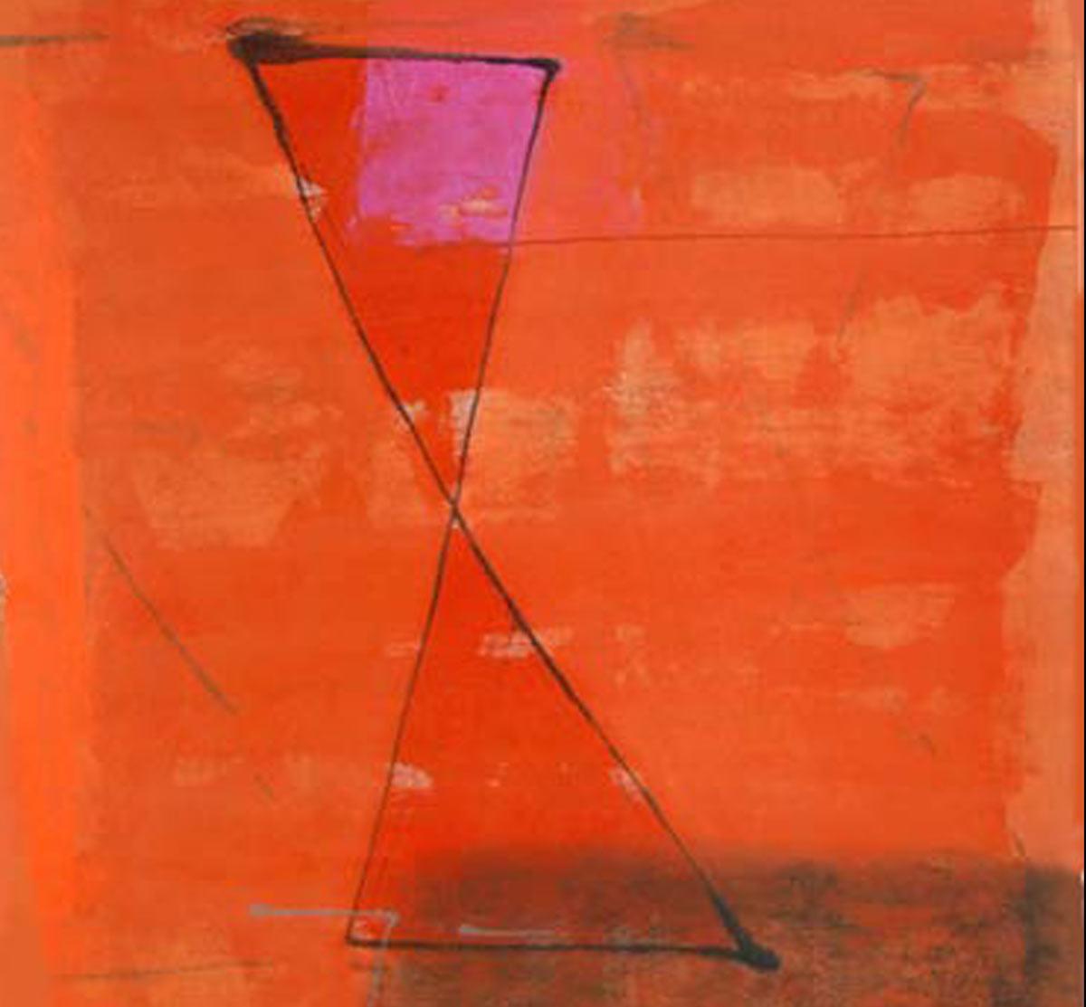Abstract, Mixed Media, Red, Orange by Son of the Artist J.Swaminathan 