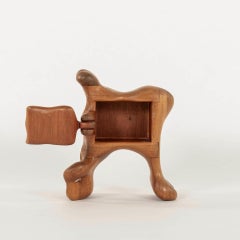 S. Hoover Carved Wood Bone Abstract Sculptural Box