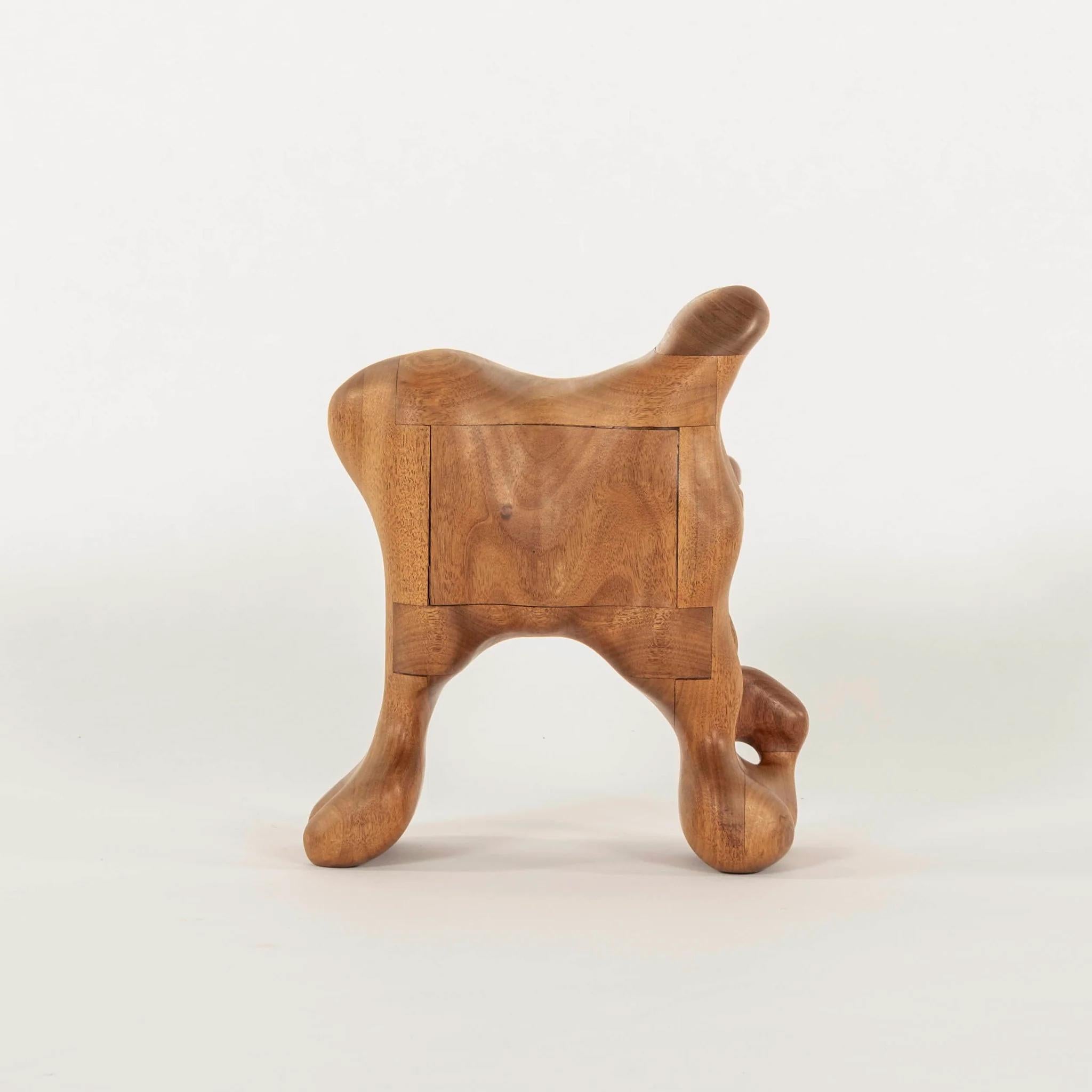 Intagliato a mano S. Scatola scultorea astratta in legno scolpito di Hoover in vendita