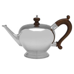 Retro S. J. Shrubsole, Sterling Silver Teapot, London 1967
