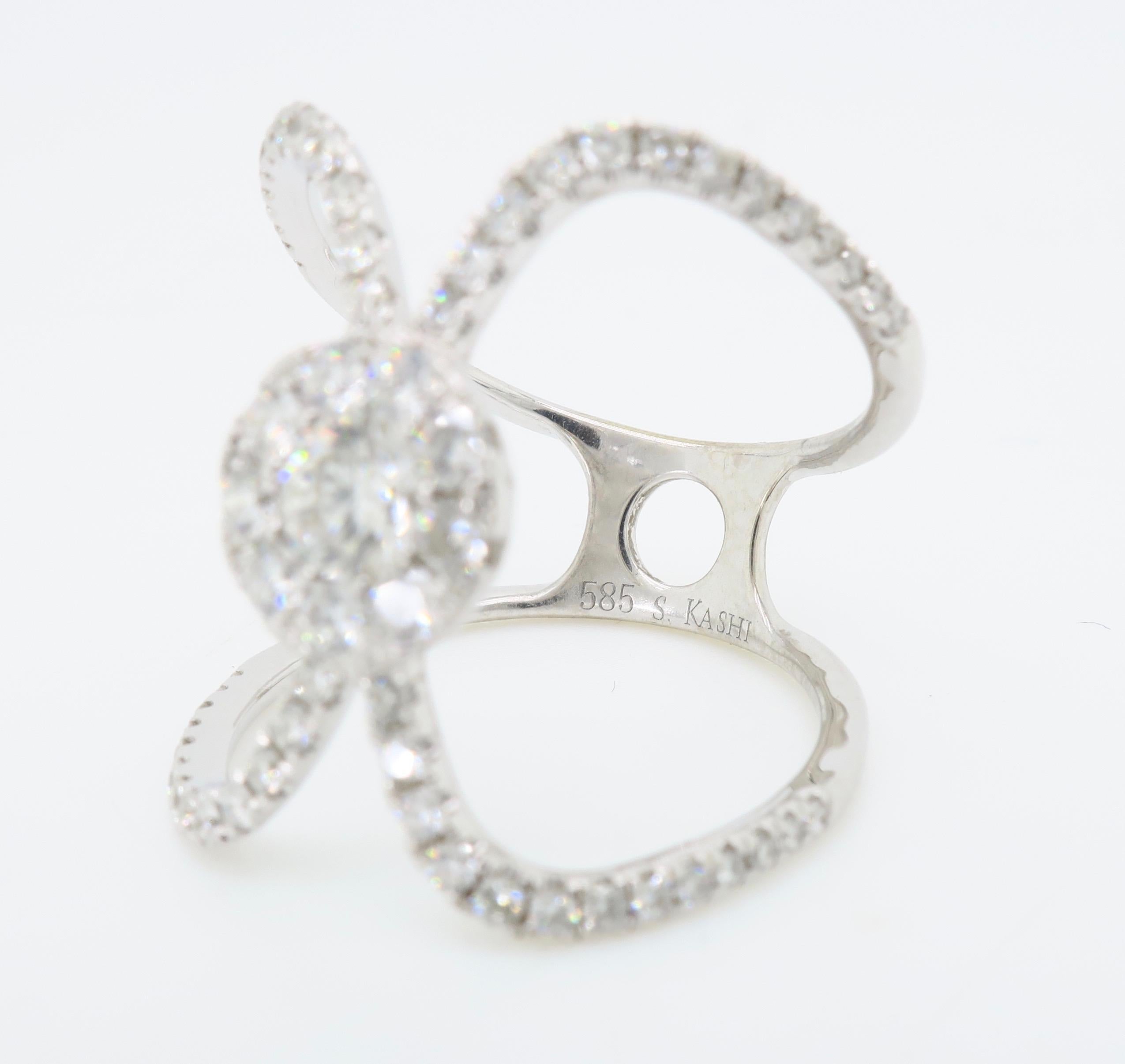 S. Kashi Negative Space Style Diamond Ring 6