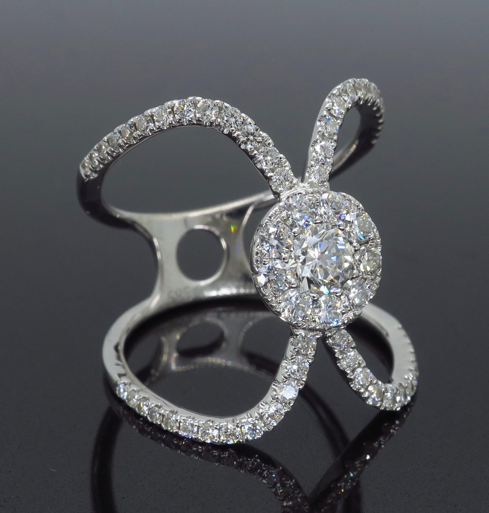 S. Kashi Negative Space Style Diamond Ring 2