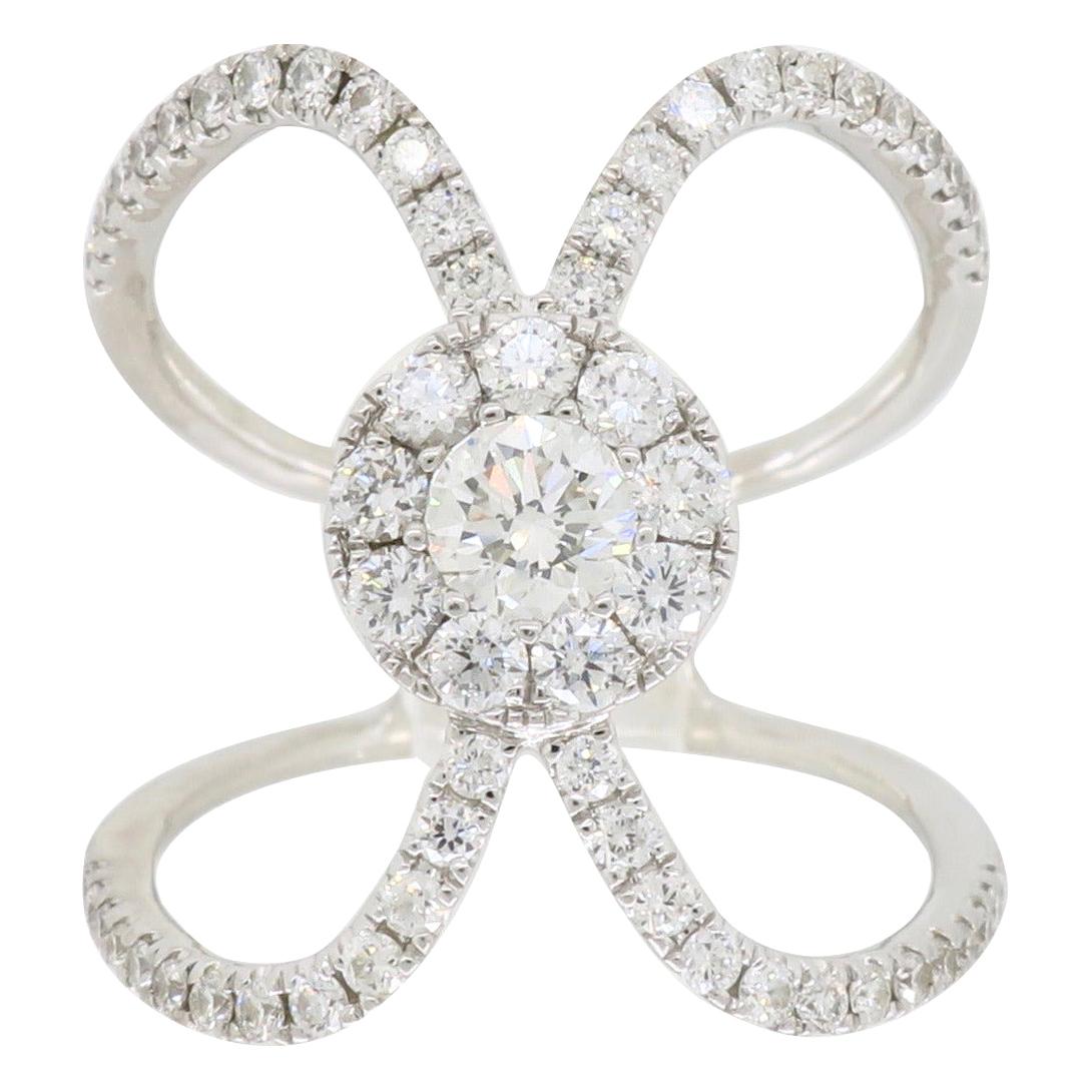 S. Kashi Negative Space Style Diamond Ring