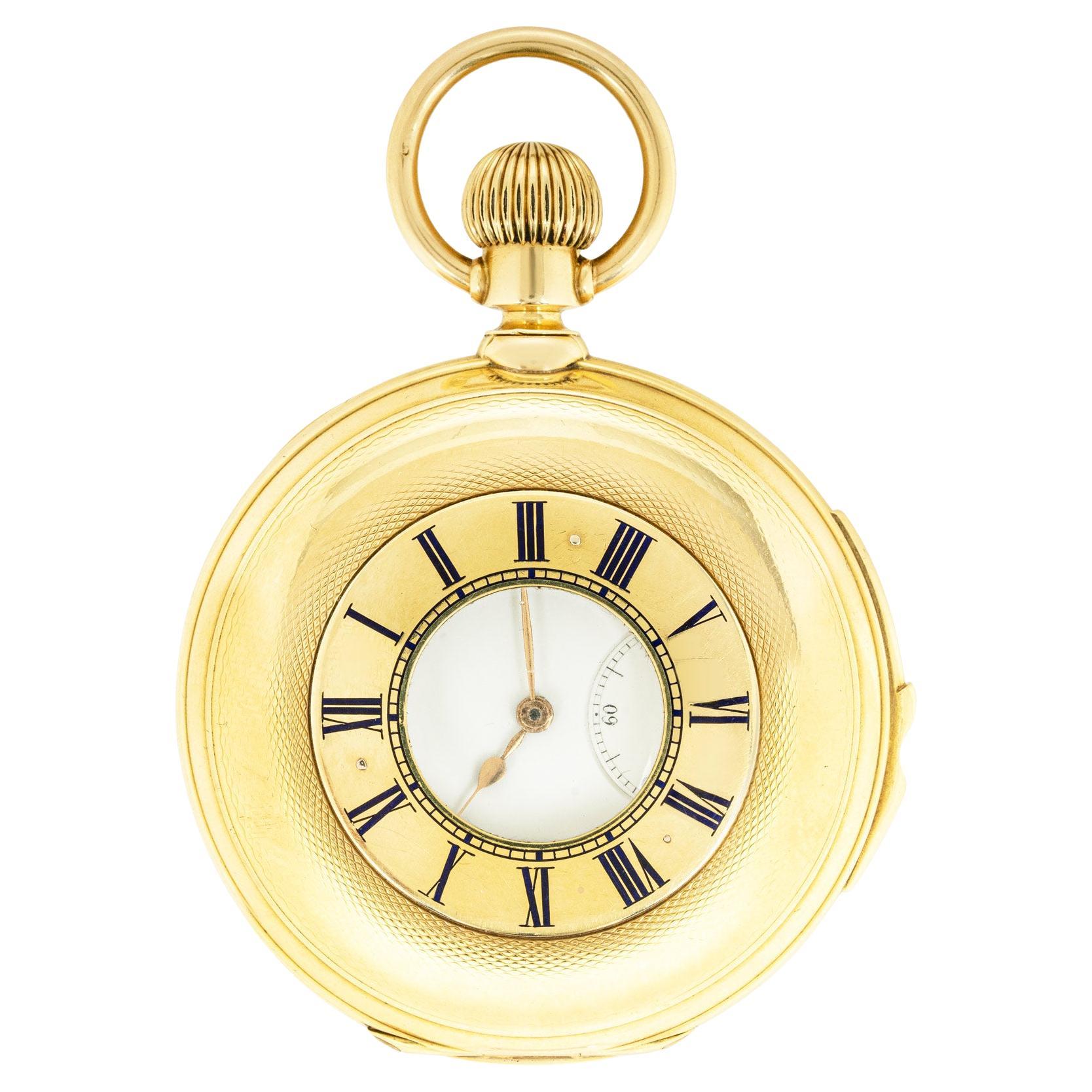 S. Katz Geneve. Un raro Mezzo Cacciatore d'oro Ripetizione minuti C1890