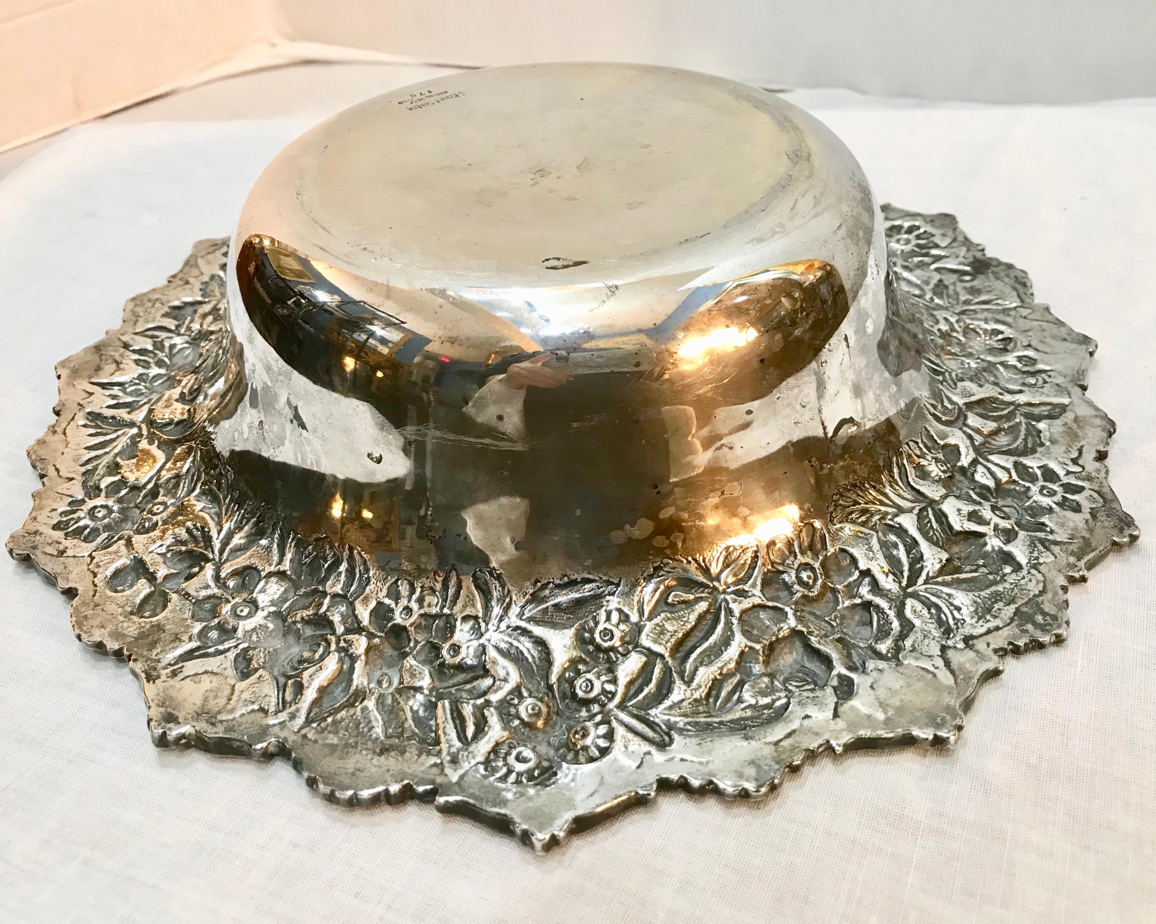 S Kirk & Sons Repousse Sterling Silver Center Bowl 7