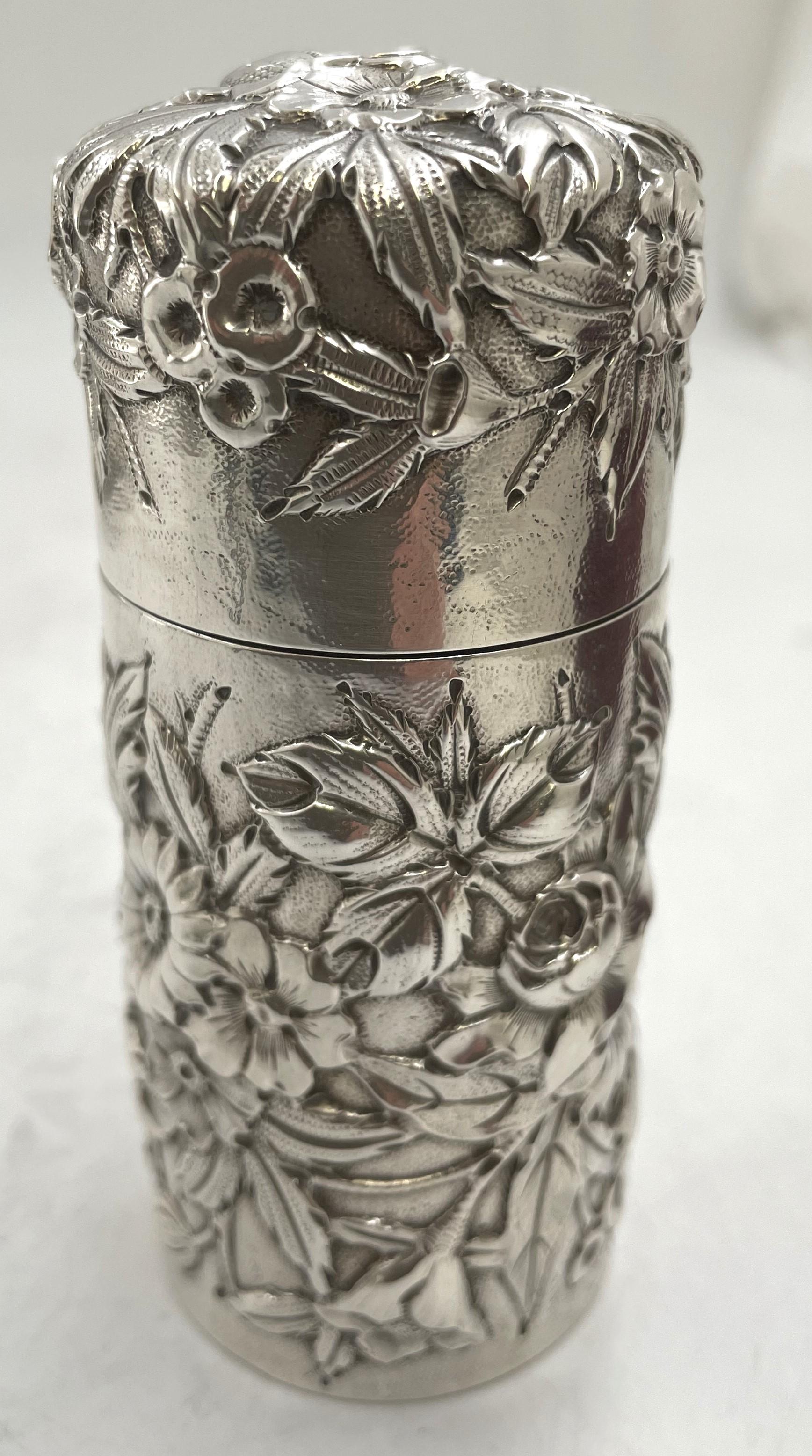 Americano S. Kirk & Son & Co, scatola per spezie in argento massiccio Besamim dal 1903 al 1924 in vendita