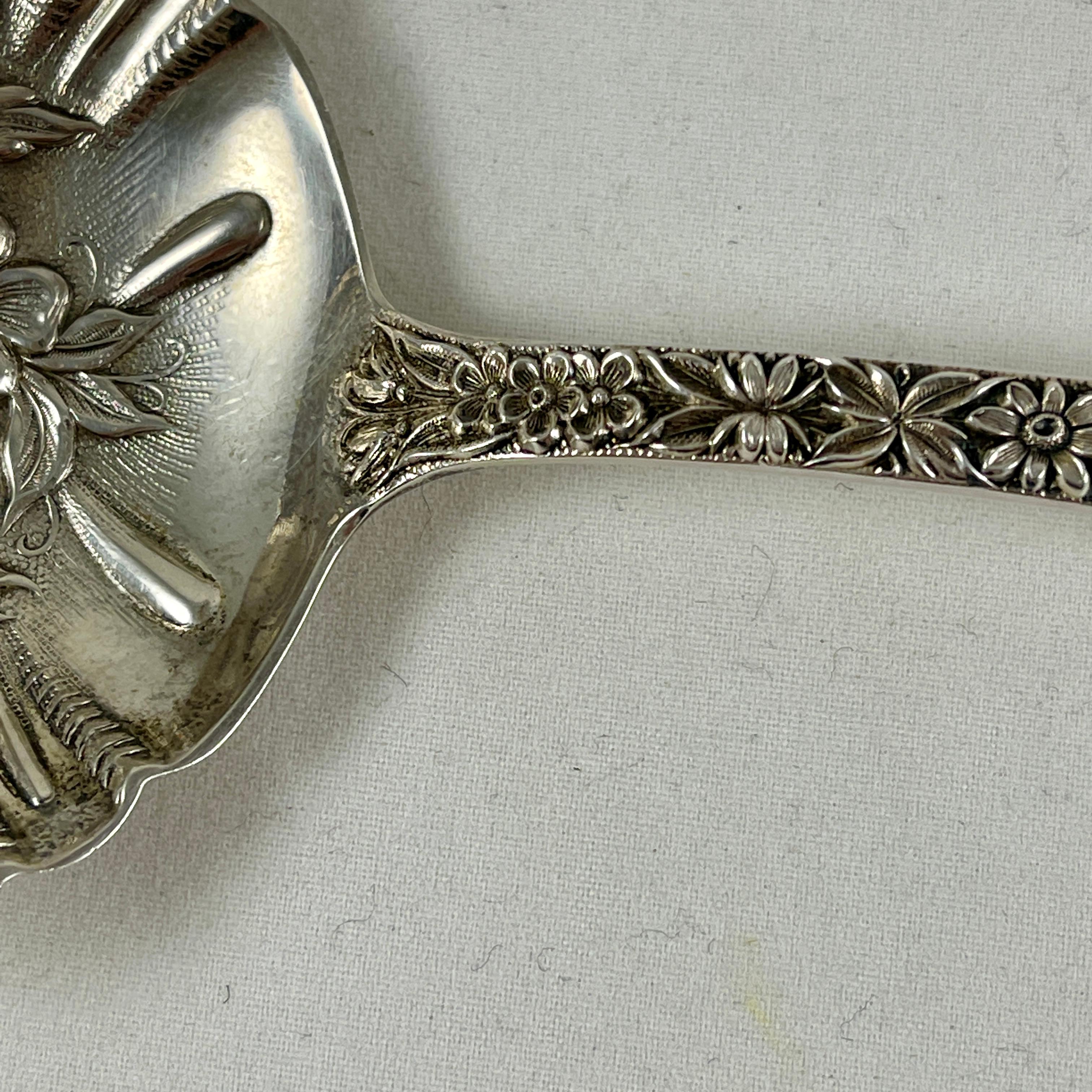 Details about   S KIRK & SON ROSE STERLING SILVER SERVING SPOON GOOD CONDITION 