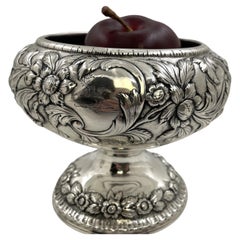 S. Kirk & Son Sterling Silver Castle Landscape Repousse Footed Bowl from 1846-61