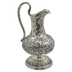S. Kirk & Son Sterling Silber Schloss Landschaft Repousse Krug von 1846-1861