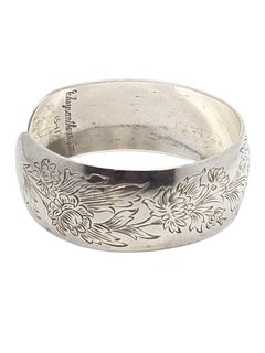 S. Kirk & Son Sterling Silver Chrysanthemum Cuff Bracelet #21555