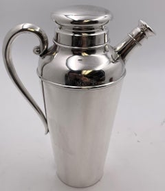 S. Kirk & Son Sterling Silver Cocktail Shaker in Mid-Century Modern Style