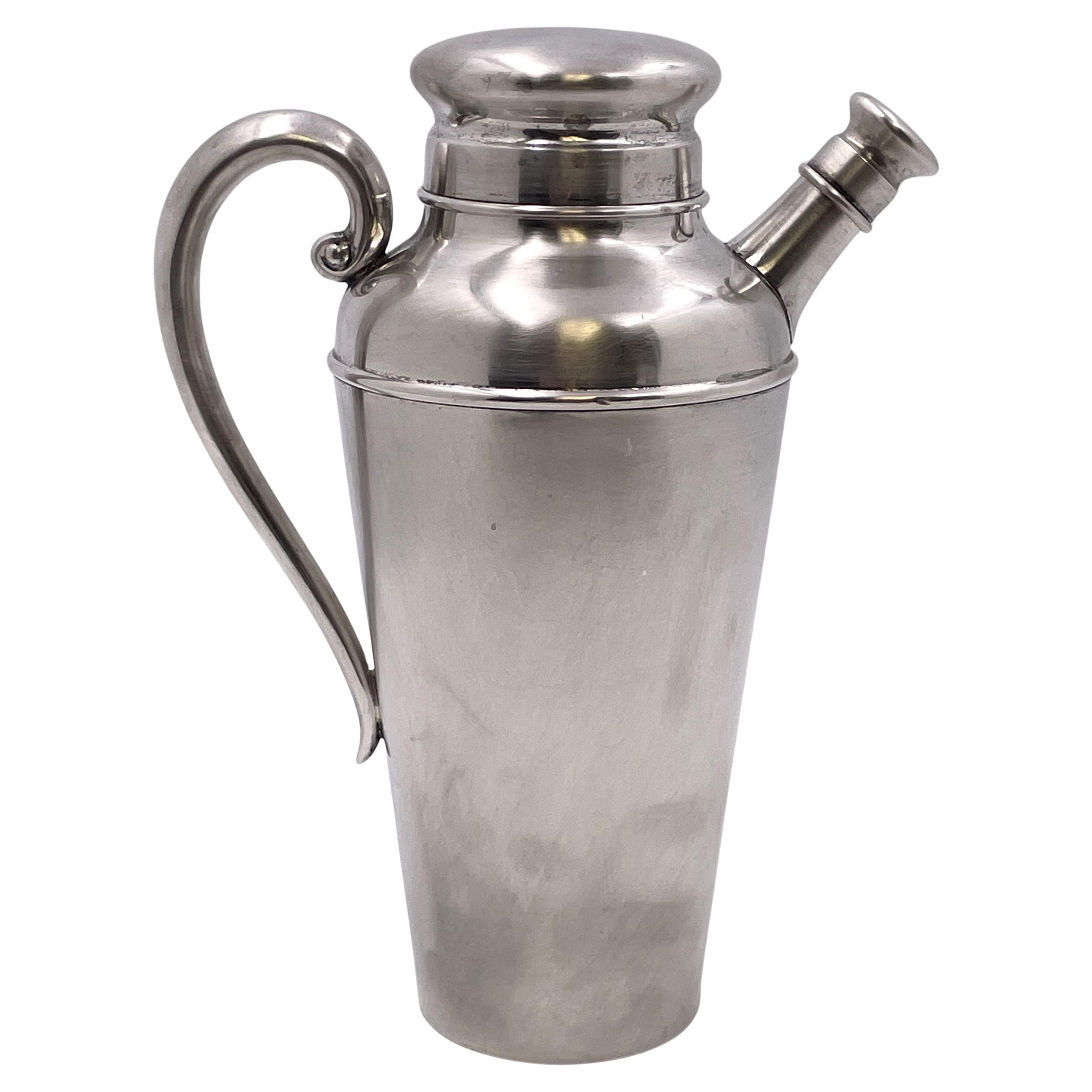 S. Kirk & Son Sterling Silver Cocktail Shaker in Mid-Century Modern Style