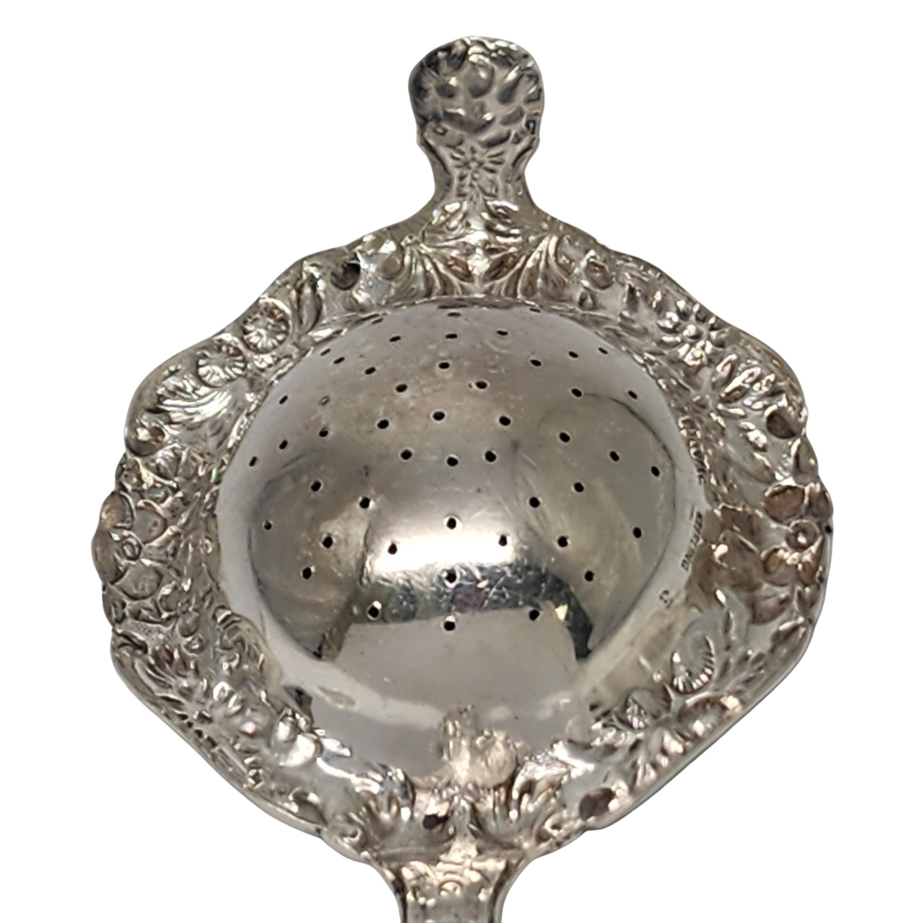 S. Kirk & Son Sterling Silver Flower Repousse Tea Strainer #18330 2