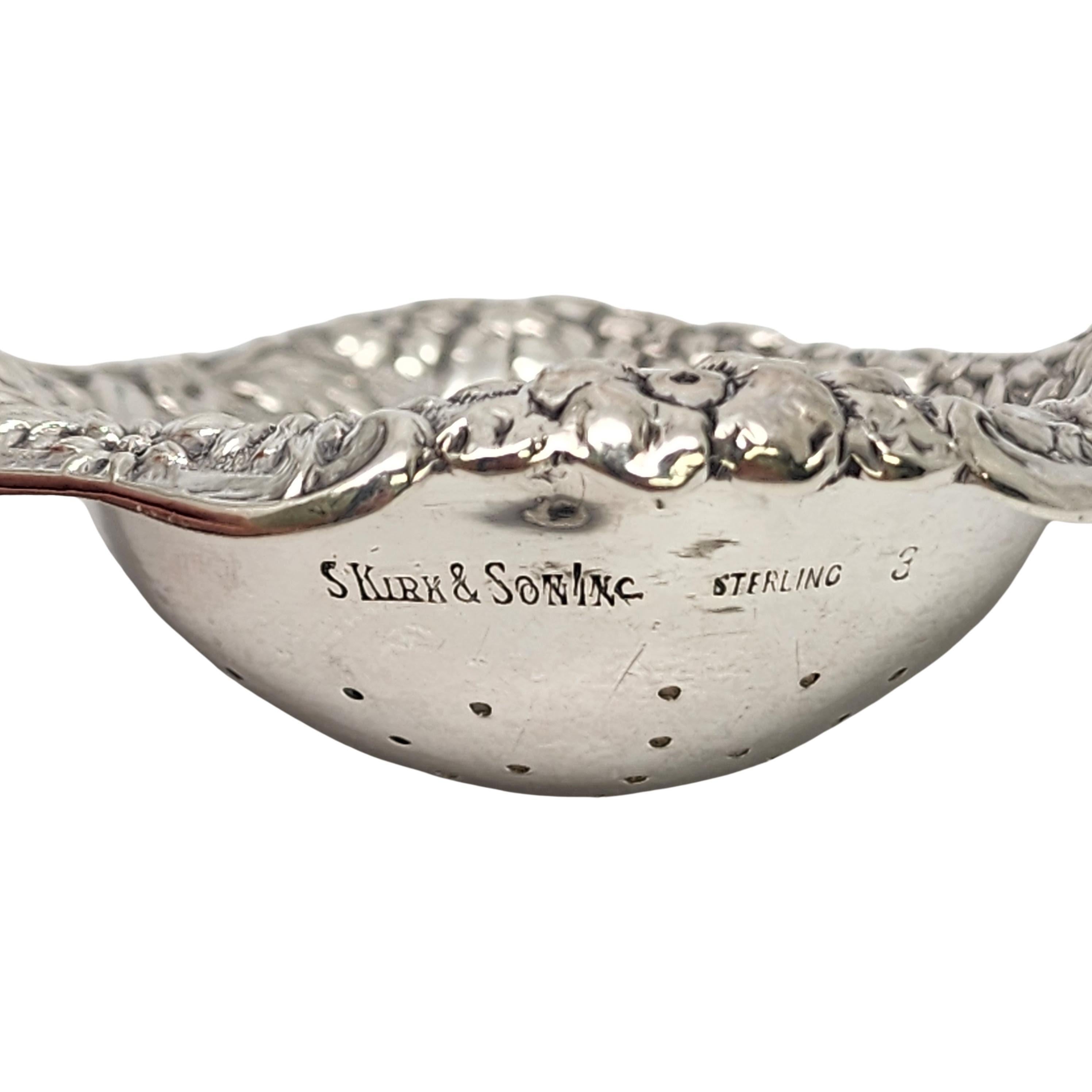 S. Kirk & Son Sterling Silver Flower Repousse Tea Strainer #18330 4