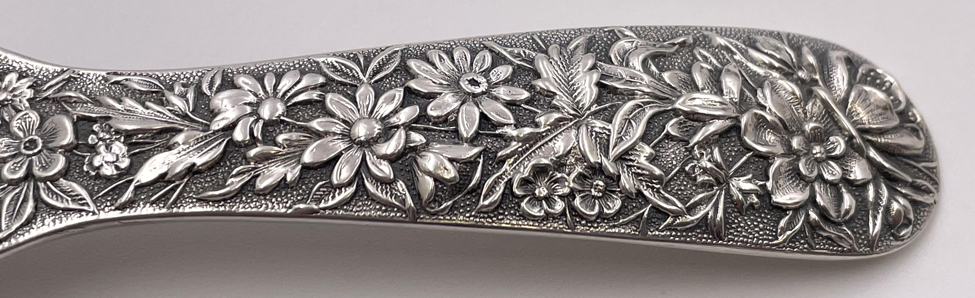 Repoussé S. Kirk & Son Sterling Silver Shoehorn in Repousse Pattern For Sale