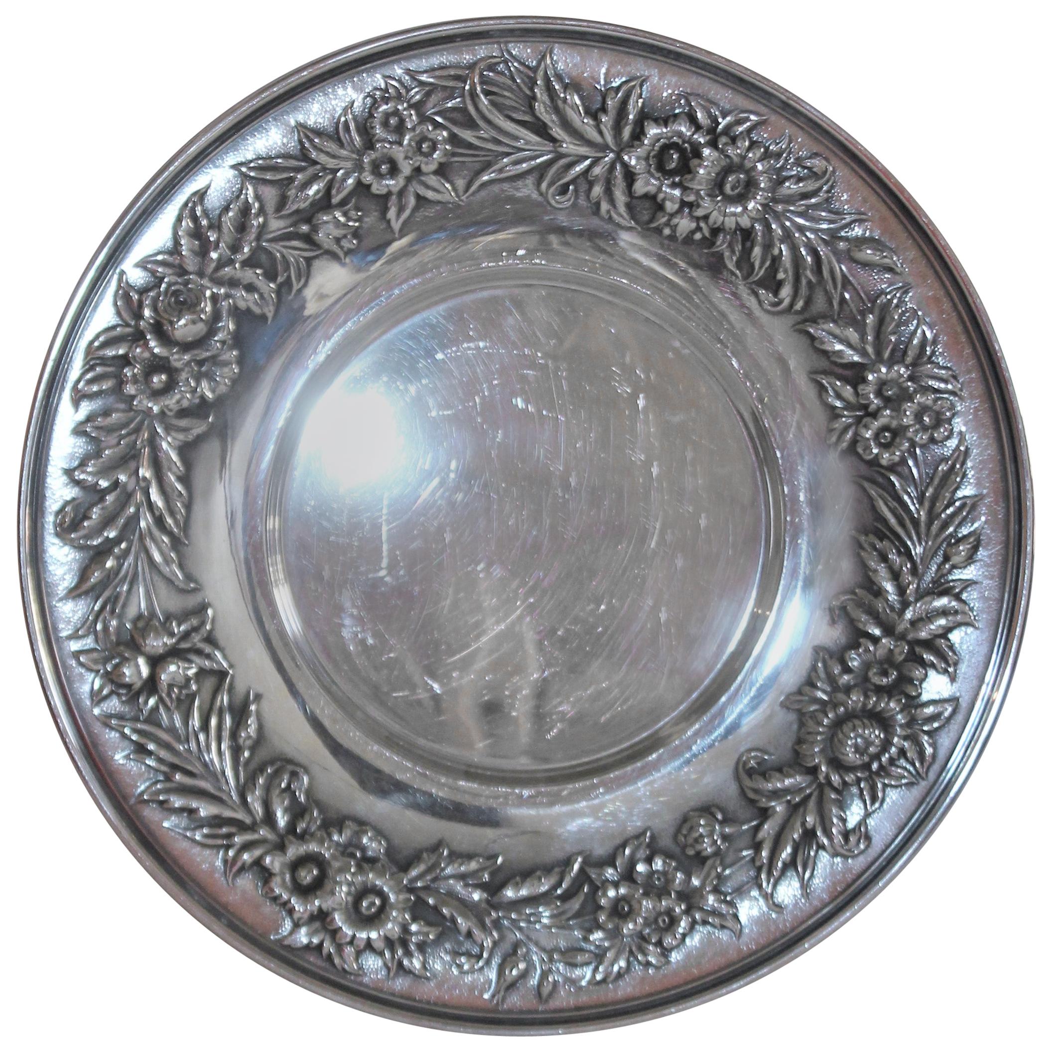 S. Kirk & Sons Sterling Silver Repose Platter For Sale