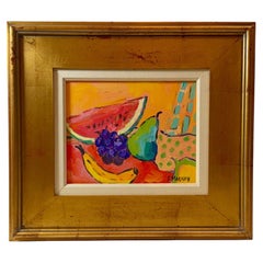 S. Maekay Still Life With Fruit Oil On Canvas Painting