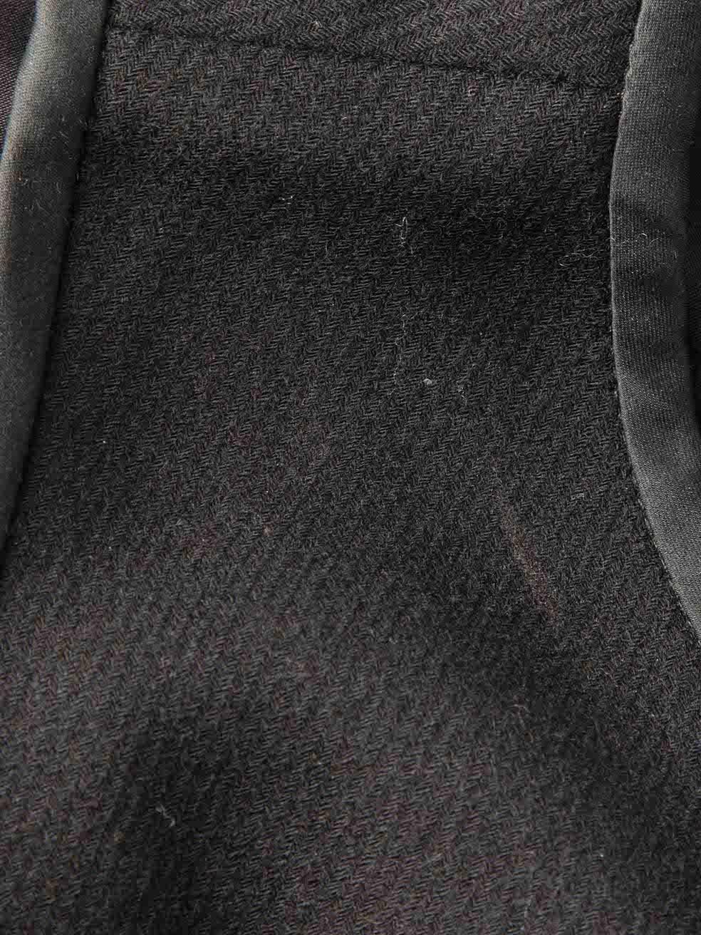 Max Mara 'S Max Mara Black Fur Trim Detail Mini Dress Size L 1