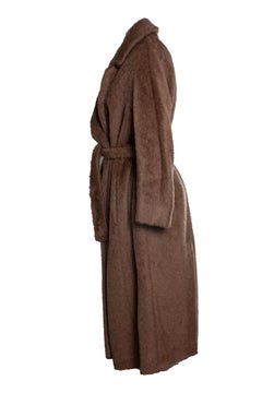 ‘S Max Mara, Brown teddy coat with wrap belt