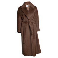 ‘S Max Mara, Brown teddy coat with wrap belt