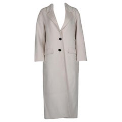 S' Max Mara Cream Wool Maxi Coat Us 4 Uk 8