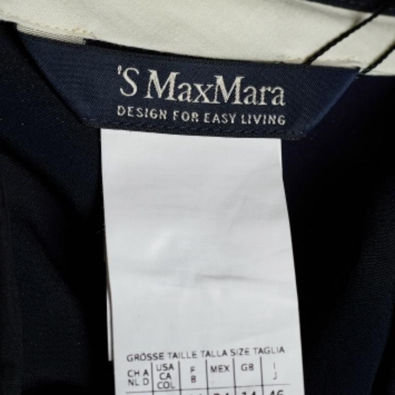 S' Max Mara Dark Blue Regular Fit Trousers M In Good Condition For Sale In Dubai, Al Qouz 2