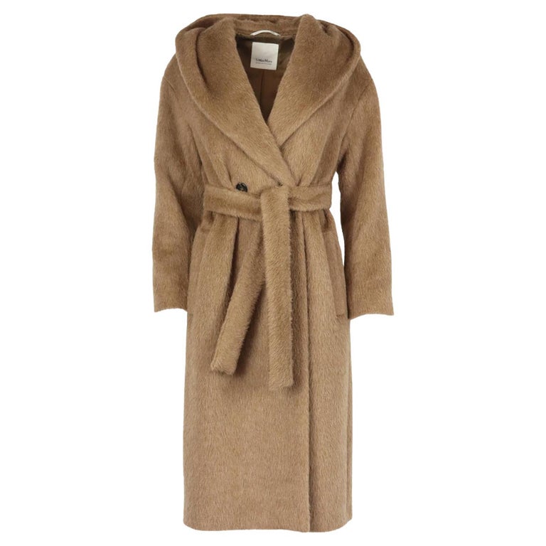 S Max Mara Double Breasted Alpaca And Wool Blend Coat It 34 Uk 2 For Sale  at 1stDibs