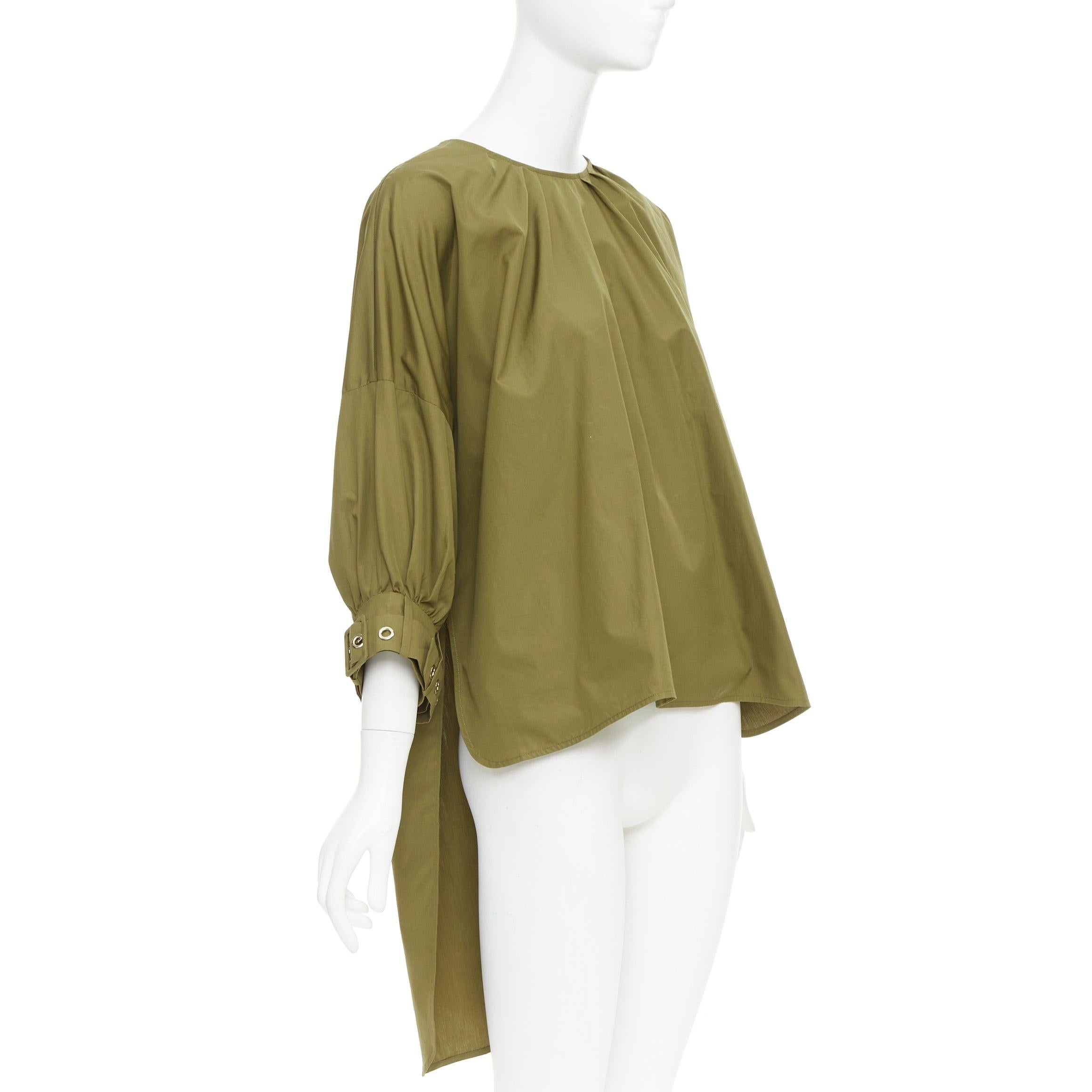 S' MAX MARA Maya verde caqui algodón puños con cinturón túnica IT34 XXS en Nuevo estado para la venta en Hong Kong, NT