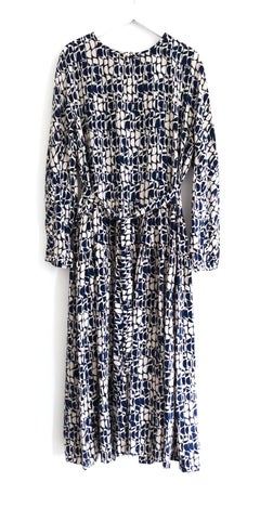 ’S MaxMara Emanuel Tiered Printed Silk Midi Dress