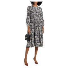 ’S MaxMara Emanuel Tiered Printed Silk Midi Dress