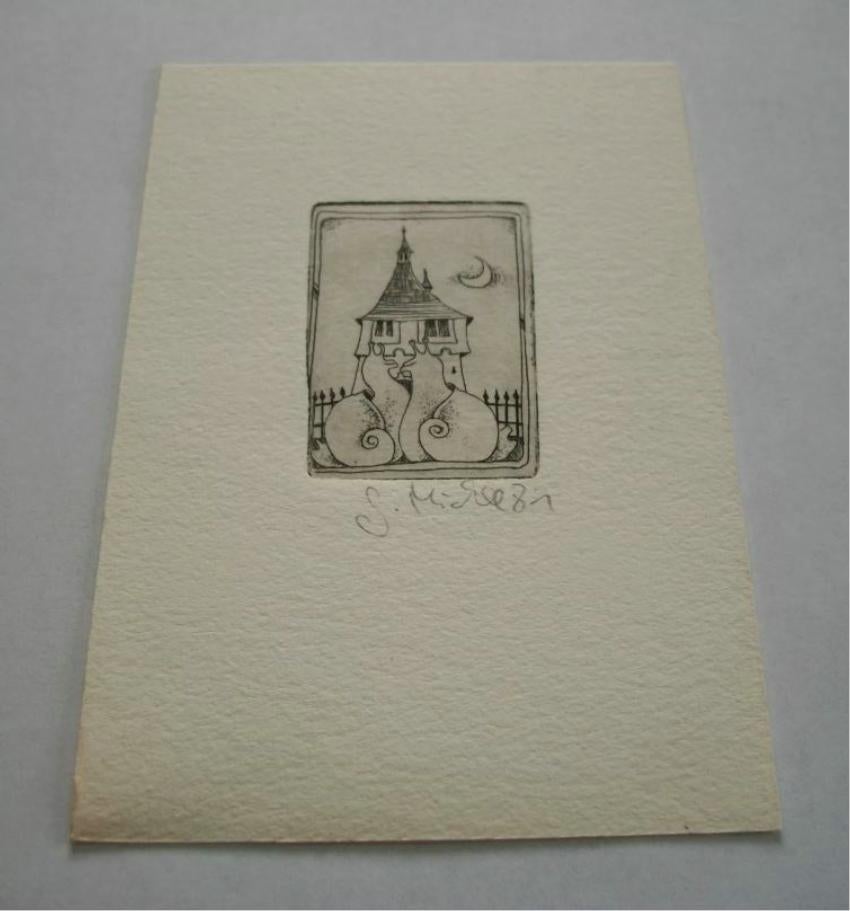 Paint S. MICHELSON - Miniature Engraving - Signed - Unframed - Canada - 20th Century For Sale