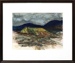 S.N. Lininger “Taos Mountain” 1977 Southwestern Watercolor Landscape
