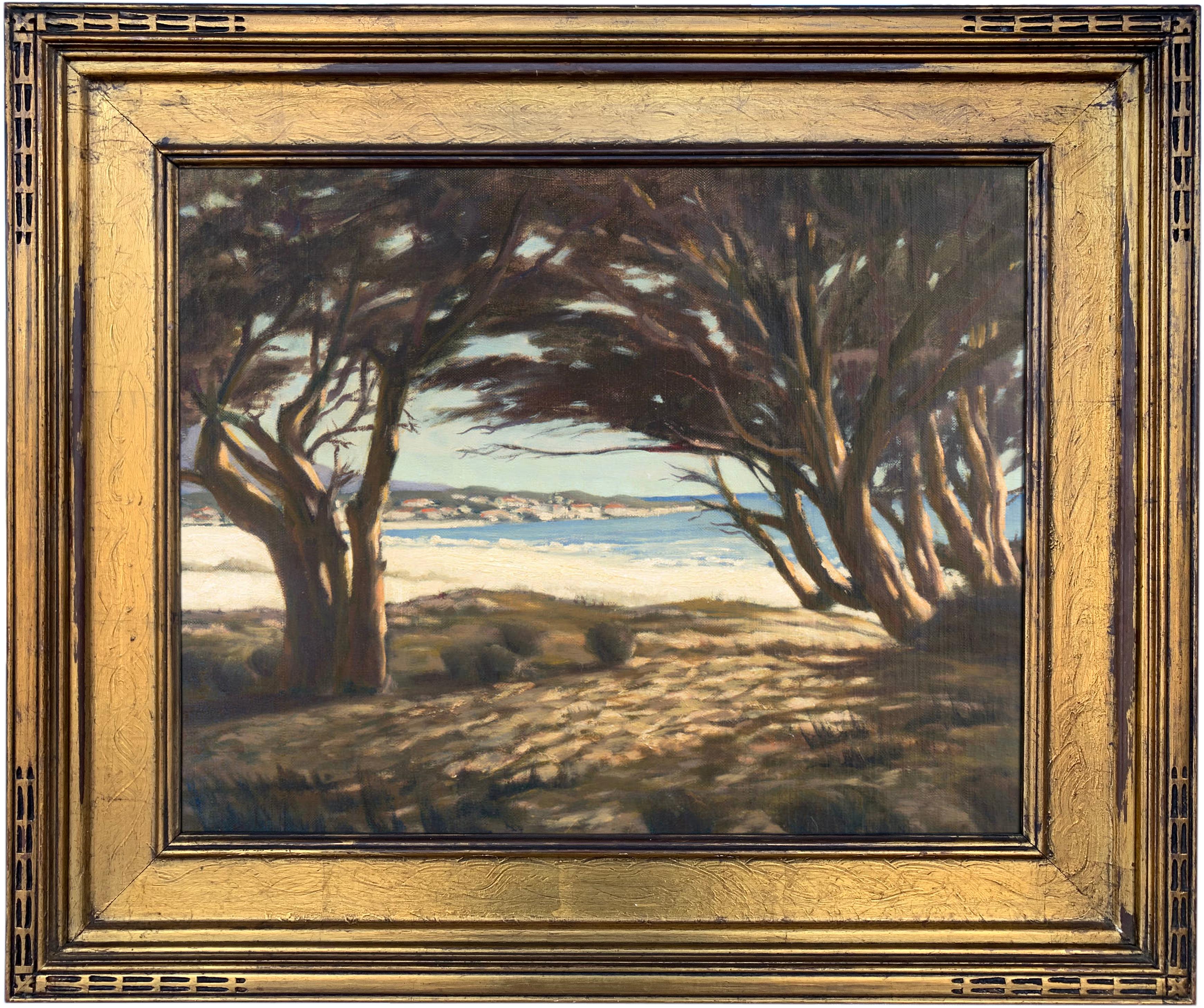 S. P. Danno Landscape Painting - 'View of the Pacific at Carmel', American Impressionist, Plein Air, California