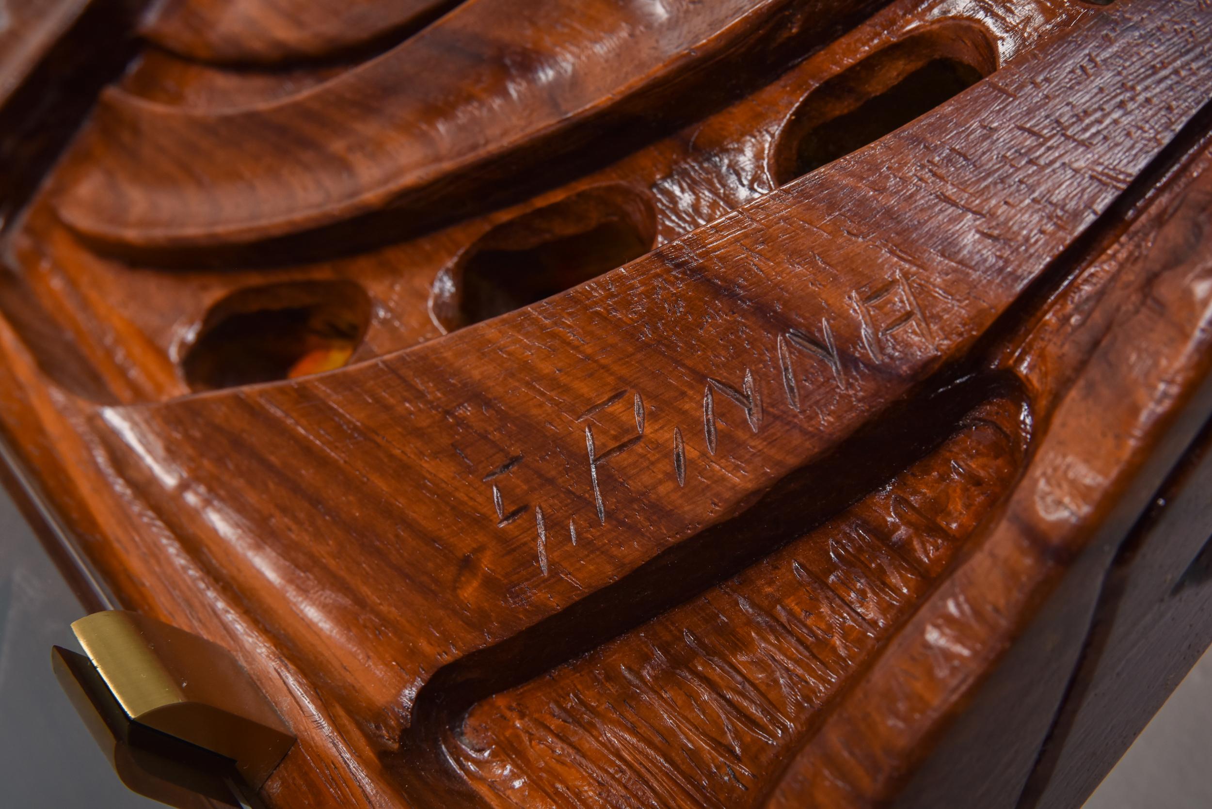 S. Pinna Wooden Wall Piece Italian Mid Century In Good Condition For Sale In Antwerp, BE