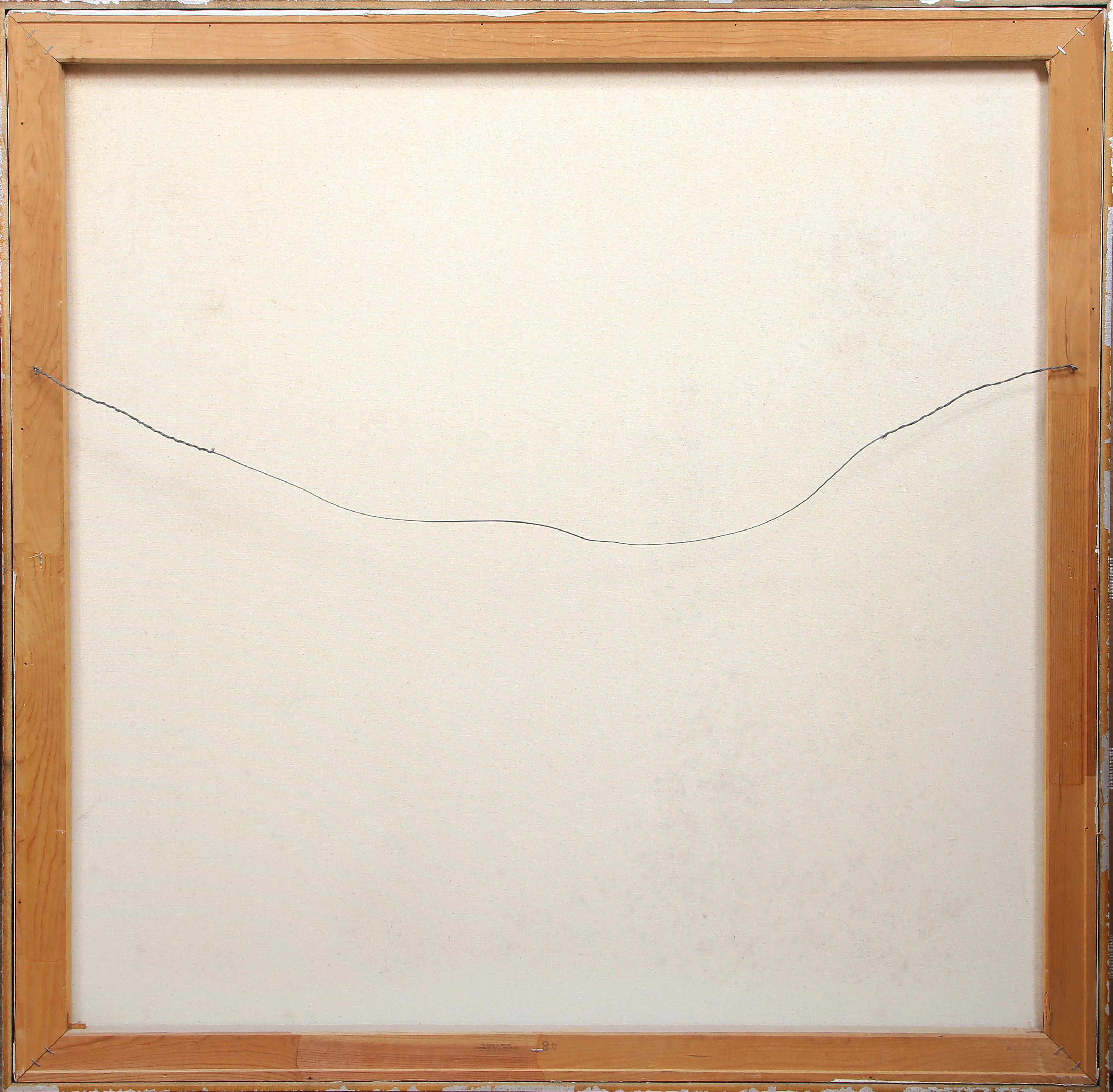 Cardiogram - EKG, Abstract Geometric Oil on Canvas Painting by S Potoczak For Sale 3