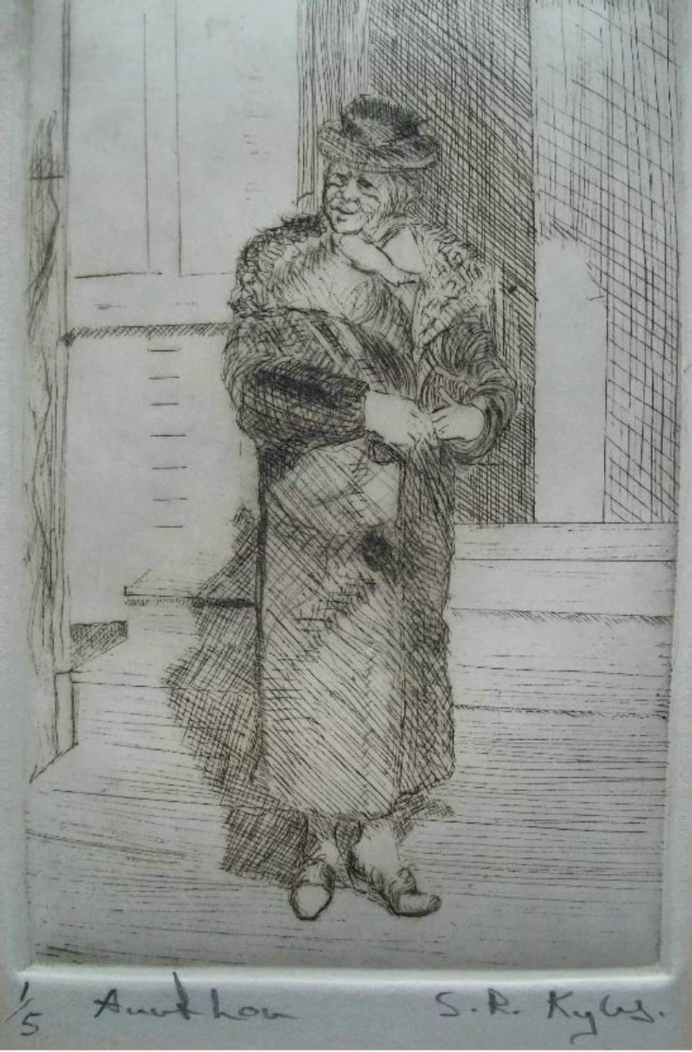 S. R. KYLES - „Aunt Lou“ - #1/5 - Vintage-Stickerei in guter Qualität - frühes 20. Jahrhundert. (Nordamerikanisch) im Angebot