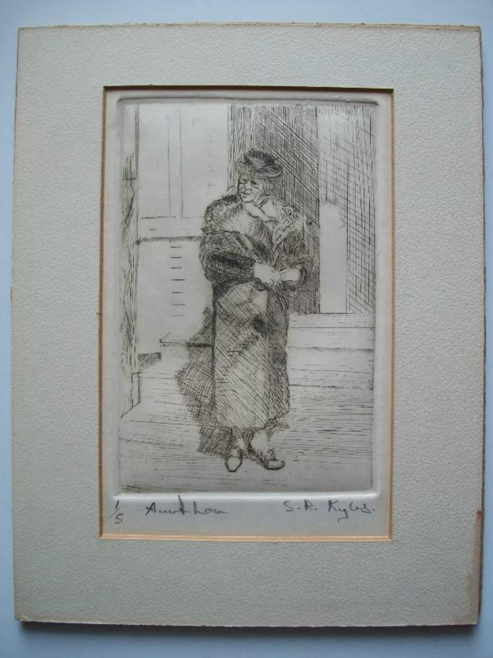S. R. KYLES - „Aunt Lou“ - #1/5 - Vintage-Stickerei in guter Qualität - frühes 20. Jahrhundert. (Handgefertigt) im Angebot