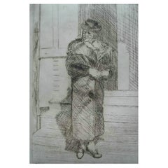 S. R. KYLES - « tante Lou » - #1/5 - gravure vintage de qualité supérieure - début du 20e siècle
