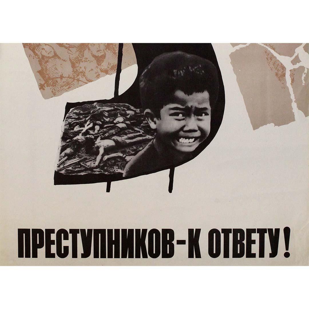 1970 par l'artiste soviétique S. Raev - « Donner les criminels à la justice ! » en vente 2