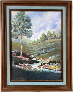 „Blue Hillock“ Kalifornien Landschaft Lupines Mohnblumen Originalgemälde auf Leinwand
