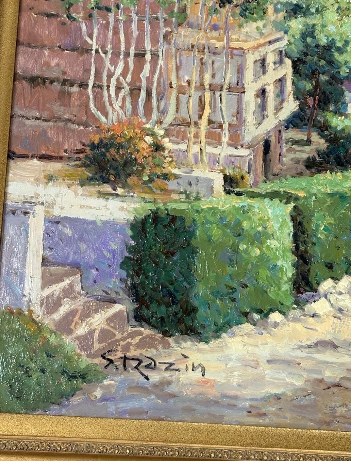 Razin Landschaft Ölgemälde original floral groß. In gutem Zustand misst 58x47. Der Käufer ist verantwortlich für alle zusätzlichen Versandkosten aufgrund der Größe.