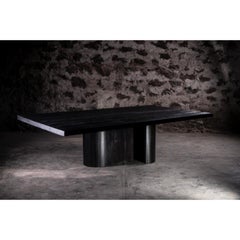 S Rectangular Dining Table in Dark Solid Oak by No Age Studio