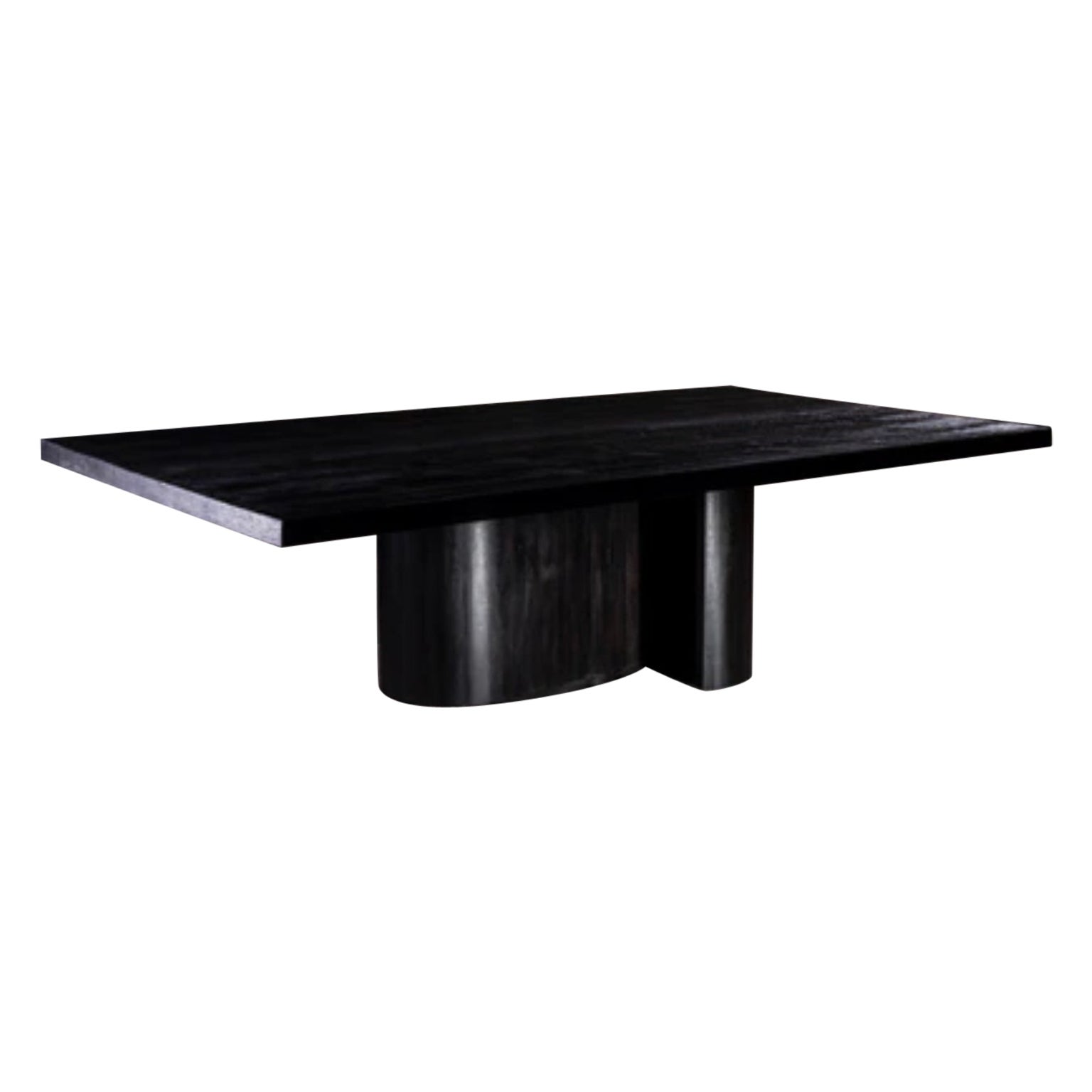 S Rectangular Dining Table in Dark Solid Oak by No Age Studio en vente
