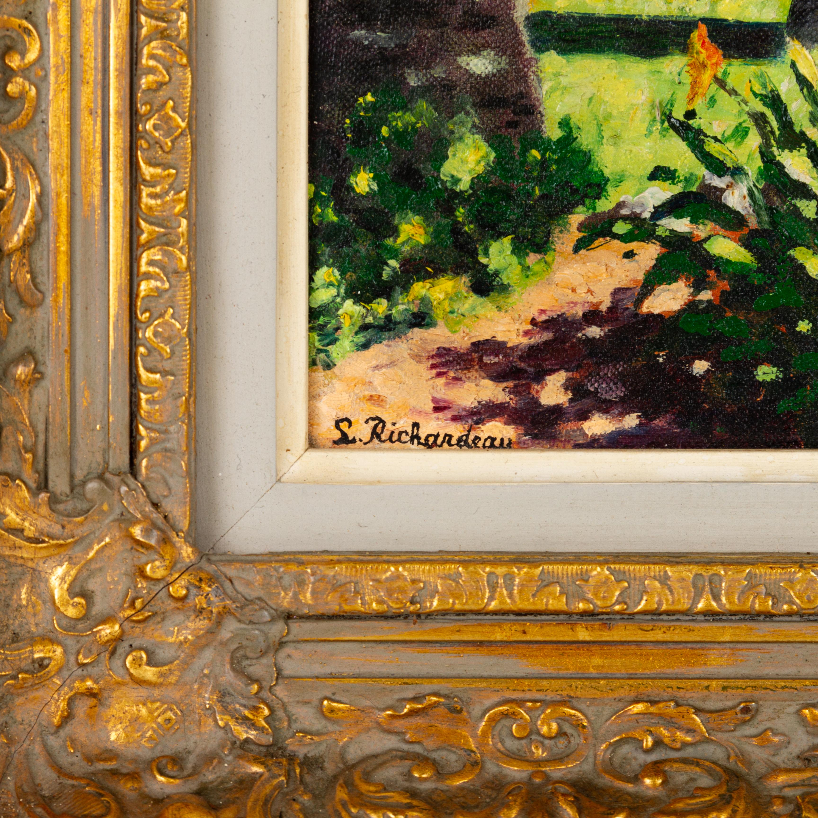 20th Century S. Richardeau Signed San Juan Capistrano Californian Oil Painting  For Sale